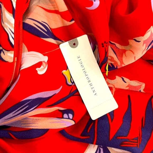 Anthroplogie NWT HD in Paris Silk Floral lined maxi skirt - Picture 7 of 13